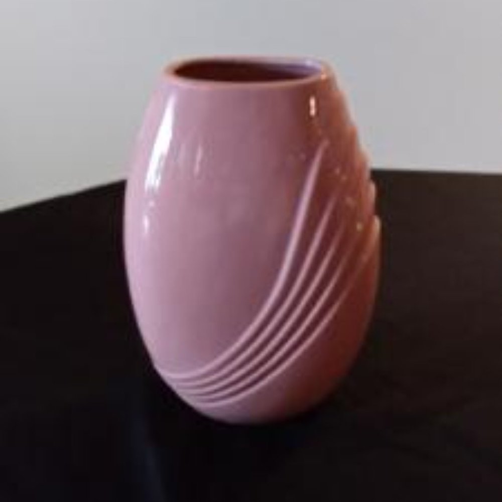 Vintage Dusty Rose  Art Deco Vase - Picture 3 of 4
